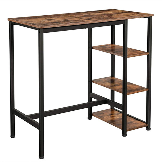 VASAGLE Bar Table with 3 Shelves