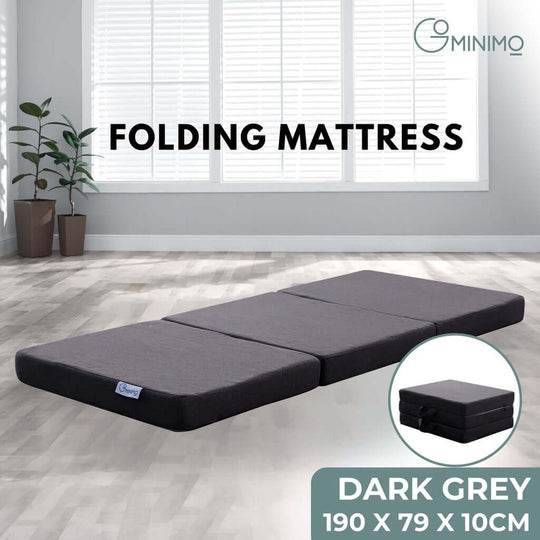 Affordable dark grey GOMINIMO 3 fold folding mattress, single size, versatile for DIY use, providing quality and luxe support