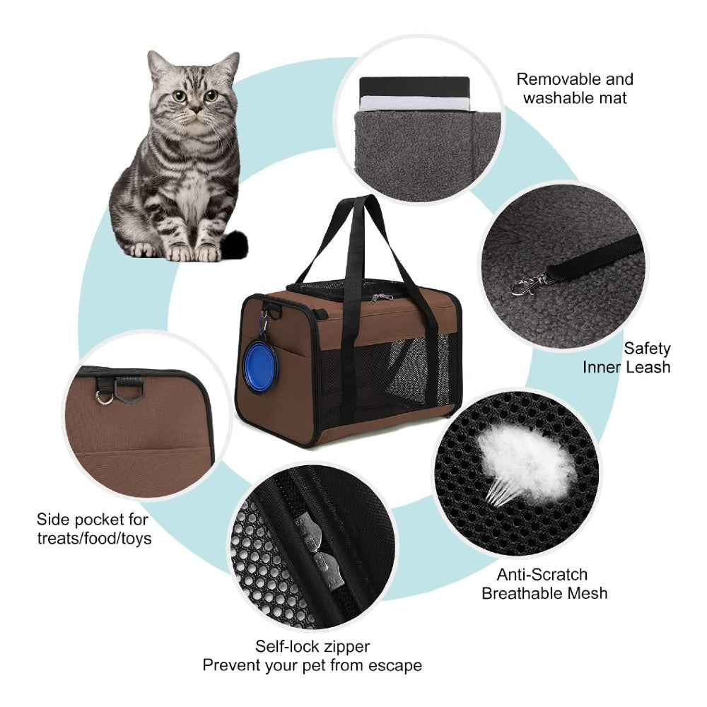 _label_, feed-cond-new, feed-sl-free shipping, new, WeDropshipFloofi Portable Pet Carrier-L Size (Brown) - Premium Cat > Carriers from FLOOFI ! Shop Online Buy Now at S & D's Value Store Family Business Best Customer Service_label_, feed-cond-new, feed-sl-free shipping, new, WeDropship