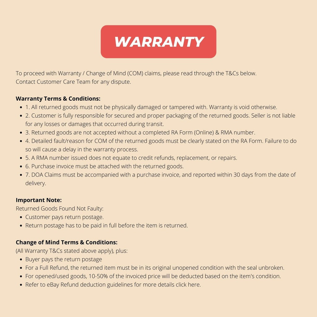 Warranty terms and conditions for affordable homewares and value furniture, including return policies and detailed steps for filing a claim.