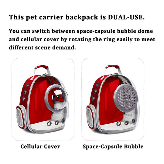 _label_, feed-cond-new, feed-sl-free shipping, new, WeDropshipFloofi Space Capsule Backpack - Model 2 (Red) - Premium Cat > Carriers from FLOOFI ! Shop Online Buy Now at S & D's Value Store Family Business Best Customer Service_label_, feed-cond-new, feed-sl-free shipping, new, WeDropship