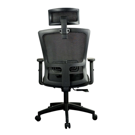 EKKIO Zorae black office chair with ergonomic design, adjustable features, and durable nylon frame for affordable quality seating