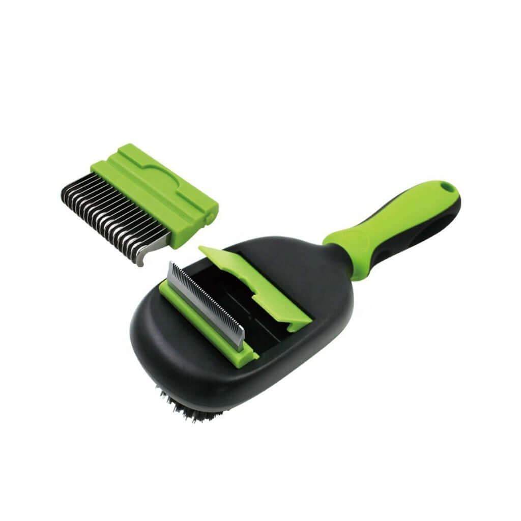 Floofi 5in1 Pet Grooming Set with changeable brush heads for easy pet care and grooming, affordable and quality tools.