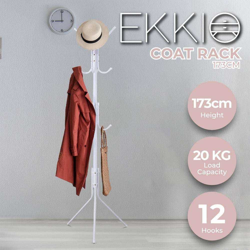 Affordable and quality EKKIO coat rack, 173cm height, 20kg load capacity, 12 hooks. Perfect for value homewares and furniture.