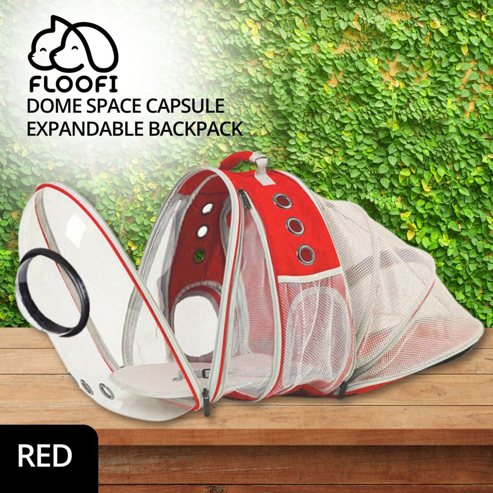 _label_, feed-cond-new, feed-sl-free shipping, new, WeDropshipFloofi Expandable Space Capsule Backpack - Model 2 (Red) - Premium Cat > Carriers from FLOOFI ! Shop Online Buy Now at S & D's Value Store Family Business Best Customer Service_label_, feed-cond-new, feed-sl-free shipping, new, WeDropship